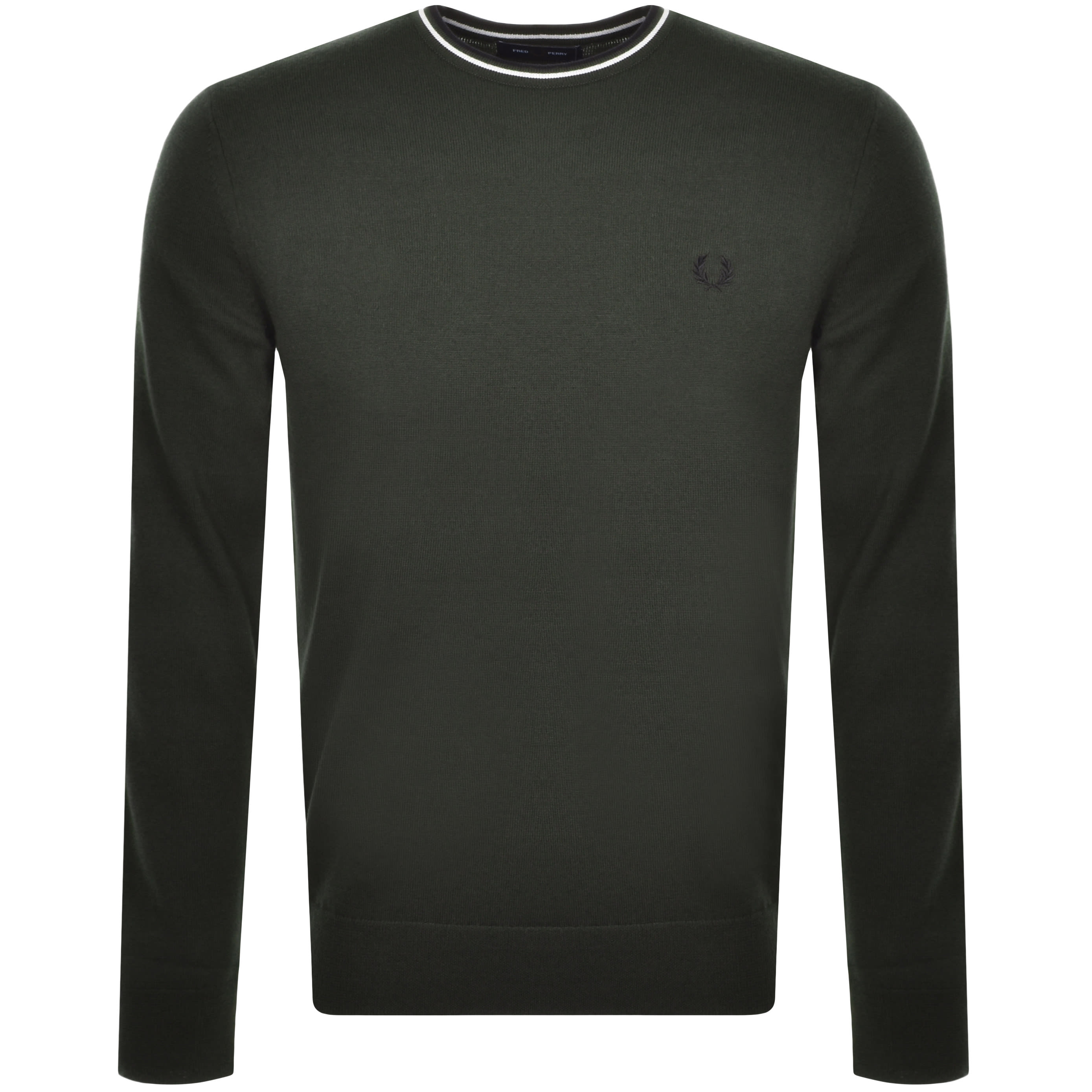 Alternative Image for ProductFred Perry Crew Neck Knit Jumper Green1